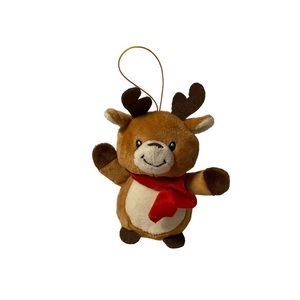 Cuddle Barn Reindeer Ornament With Sound Jingle Bells Christmas Musical Plush